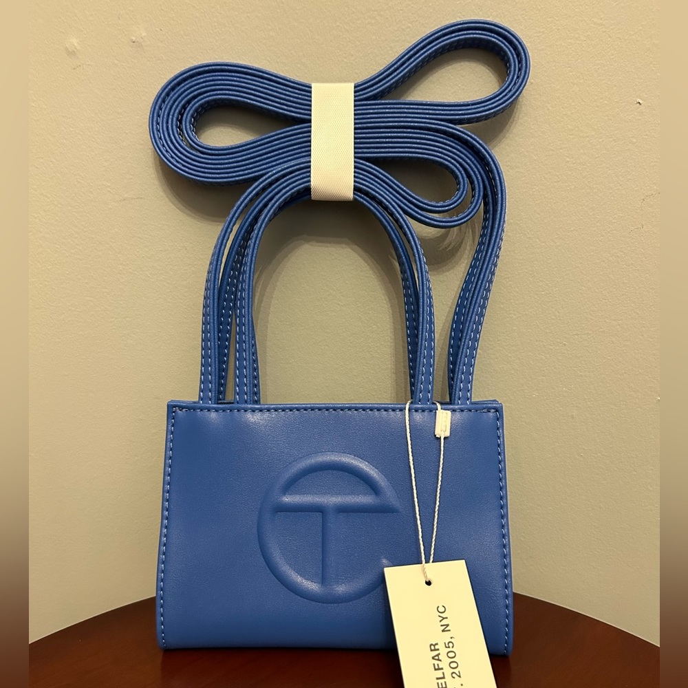 BNWT TELFAR Small Painter’s Tape (Blue) Shopping Bag